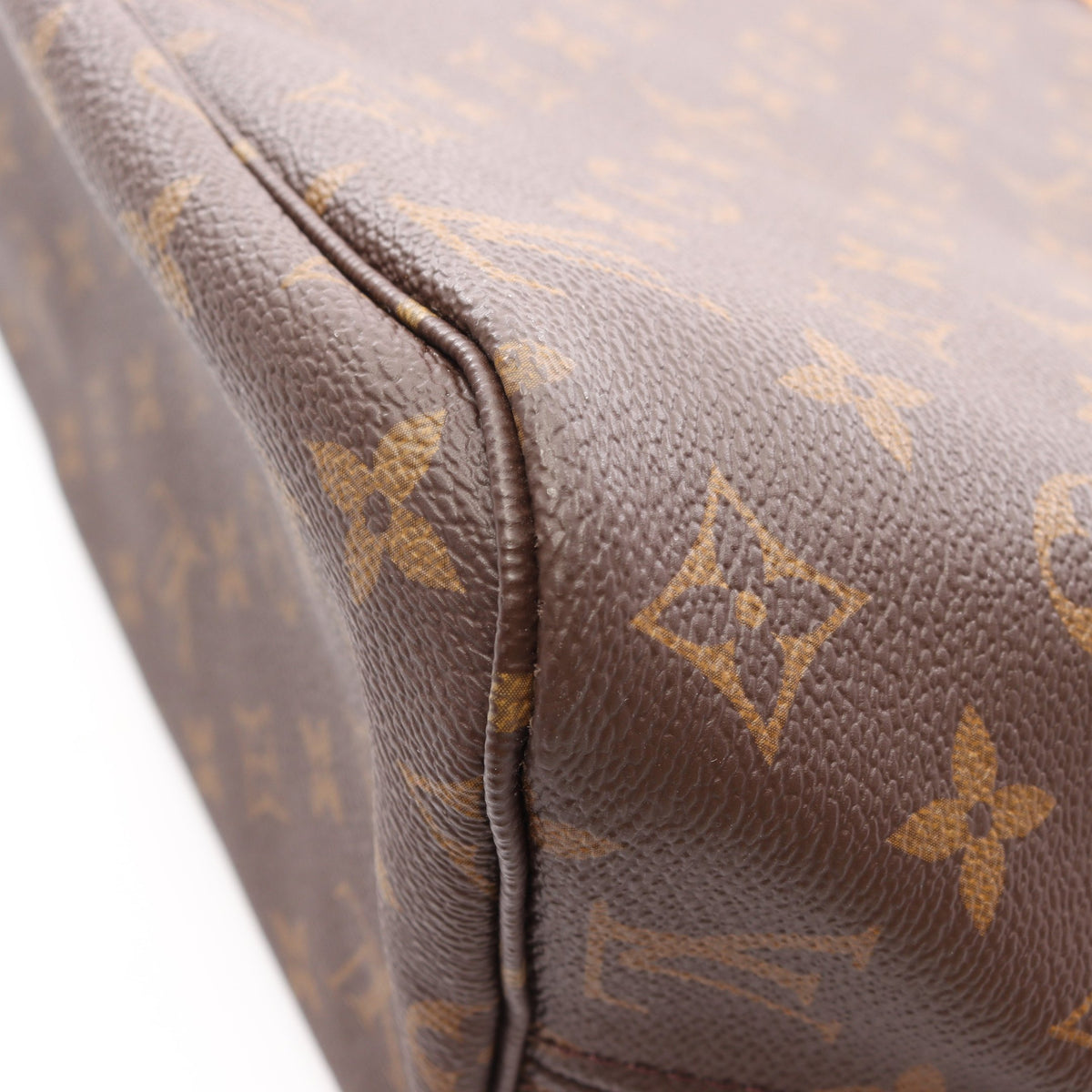 ネヴァーフルMM モノグラム ショルダーバッグ トートバッグ PVC レザー ブラウン ルイヴィトン バッグ LOUIS VUITTON