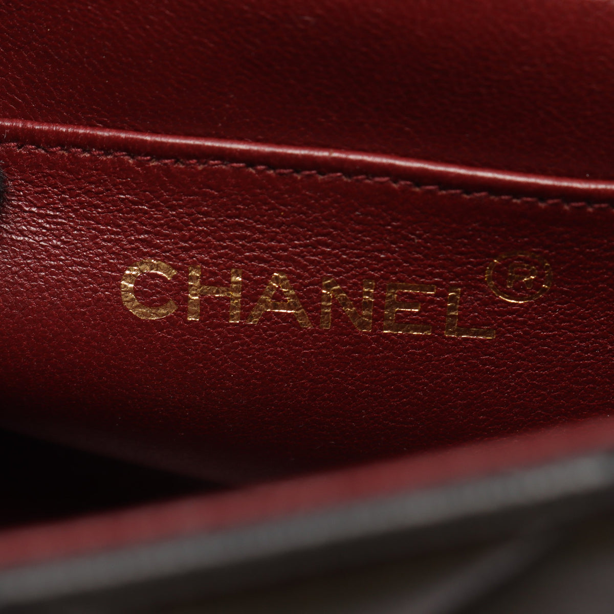 マトラッセ ダイアナフラップ チェーンショルダーバッグ ラムスキン ブラック ゴールド金具 シャネル バッグ CHANEL