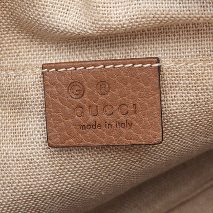 ブリー GGキャンバス ショルダーバッグ キャンバス レザー ベージュ ブラウン グッチ バッグ GUCCI
