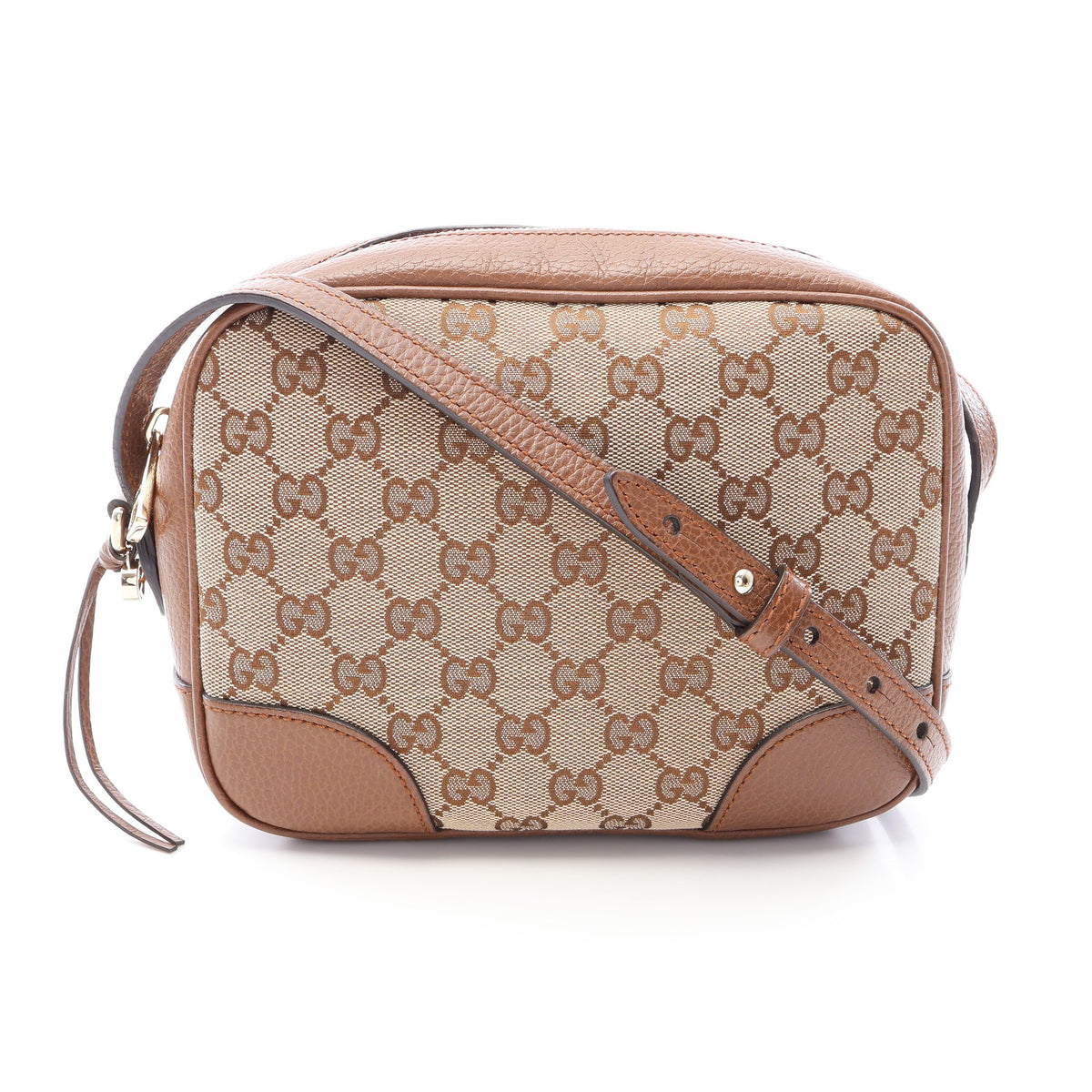 ブリー GGキャンバス ショルダーバッグ キャンバス レザー ベージュ ブラウン グッチ バッグ GUCCI