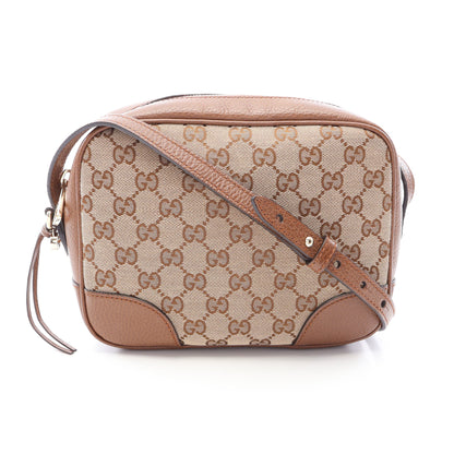 ブリー GGキャンバス ショルダーバッグ キャンバス レザー ベージュ ブラウン グッチ バッグ GUCCI