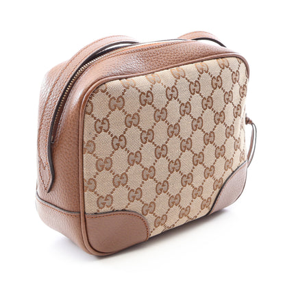 ブリー GGキャンバス ショルダーバッグ キャンバス レザー ベージュ ブラウン グッチ バッグ GUCCI
