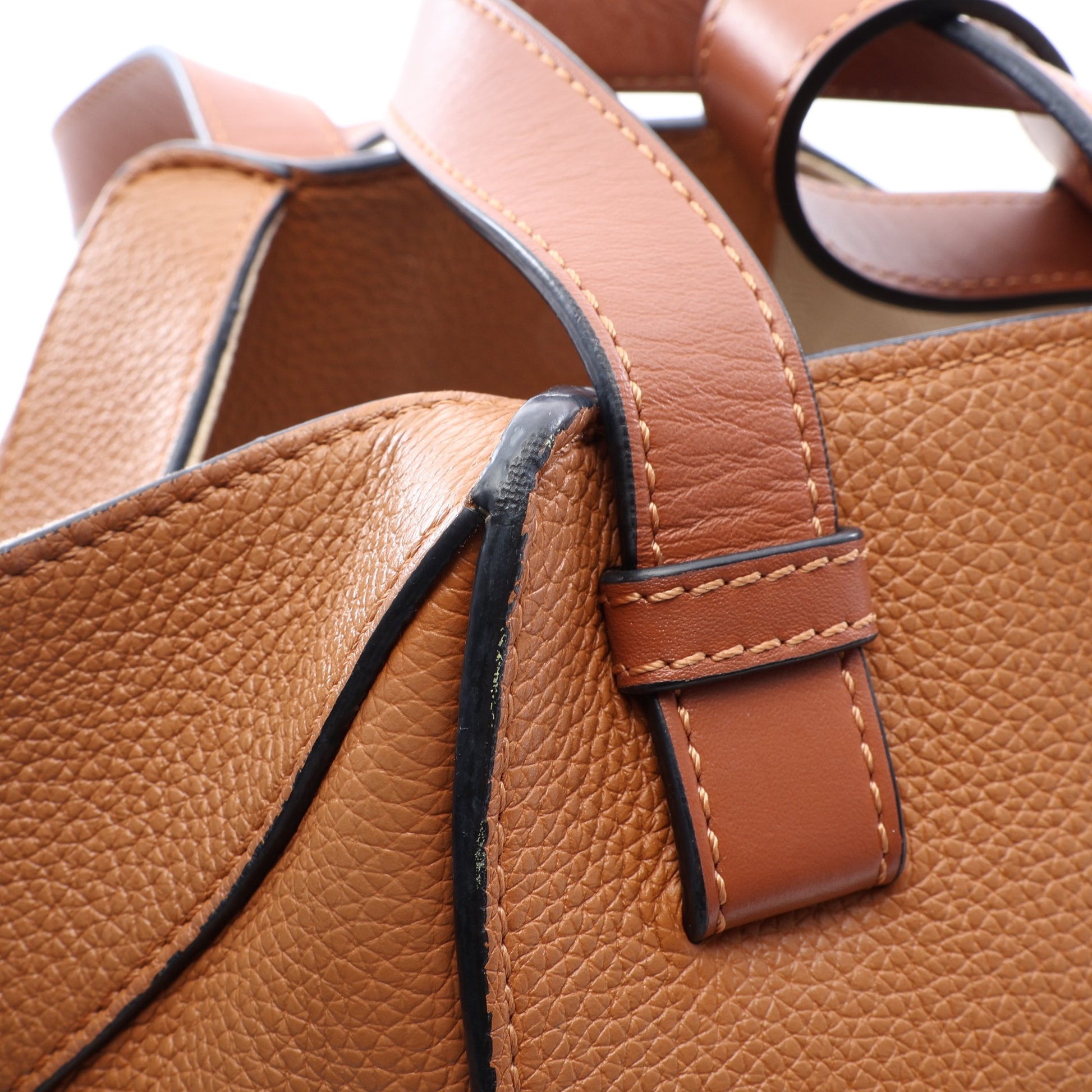 ハンモックバッグ スモール 2WAY ハンドバッグ レザー ブラウン ロエベ バッグ LOEWE