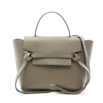 BELT BAG MICRO ベルトバッグ マイクロ 2WAY ハンドバッグ レザー カーキグリーン セリーヌ バッグ CELINE