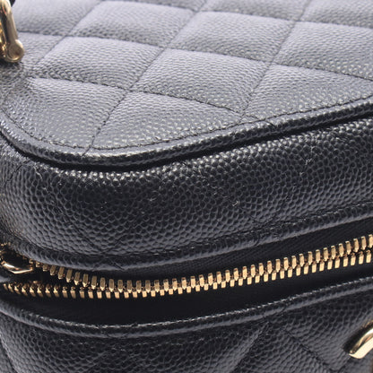 マトラッセ チェーンショルダーバッグ キャビアスキン ブラック ゴールド金具 シャネル バッグ CHANEL