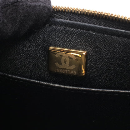 マトラッセ チェーンショルダーバッグ キャビアスキン ブラック ゴールド金具 シャネル バッグ CHANEL