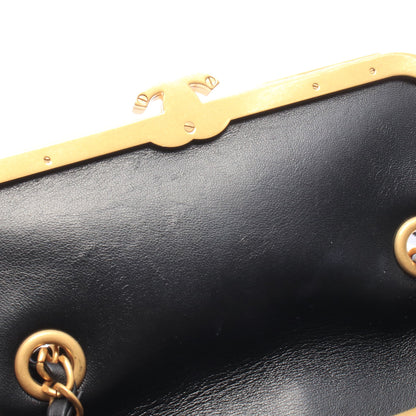 マトラッセ チェーンショルダーバッグ ラムスキン ブラック ゴールド金具 シャネル バッグ CHANEL