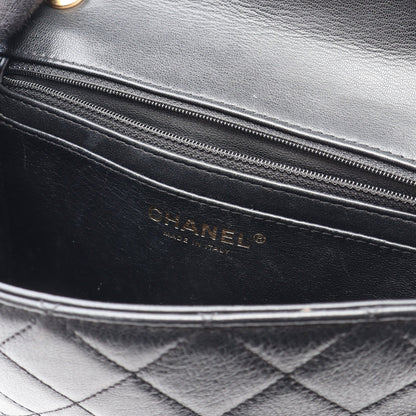 マトラッセ チェーンショルダーバッグ レザー ブラック ゴールド金具 シャネル バッグ CHANEL