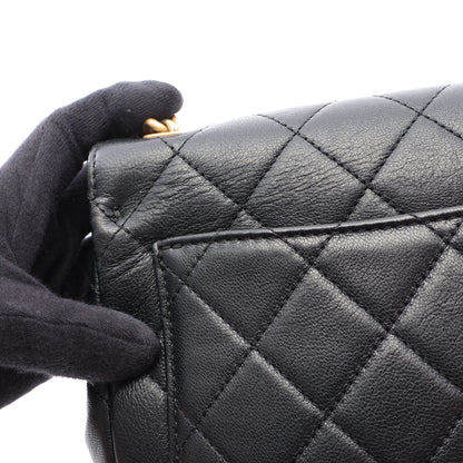マトラッセ チェーンショルダーバッグ レザー ブラック ゴールド金具 シャネル バッグ CHANEL