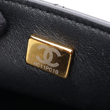 マトラッセ チェーンショルダーバッグ レザー ブラック ゴールド金具 シャネル バッグ CHANEL