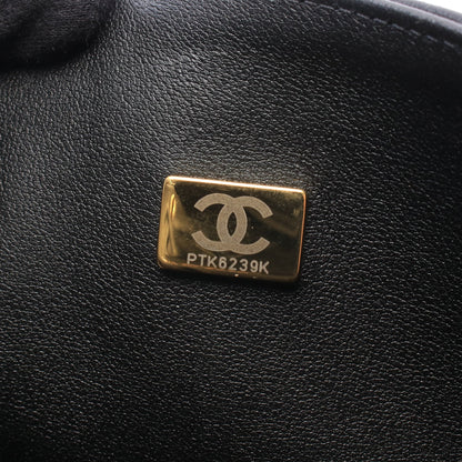 マトラッセ Wフラップ Wチェーンショルダーバッグ ラムスキン ブラック ゴールド金具 シャネル バッグ CHANEL