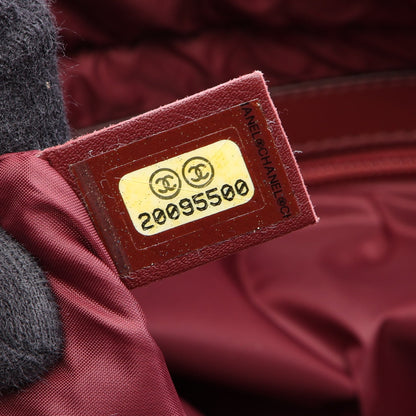 コココクーンMM ハンドバッグ トートバッグ ナイロン レザー ブラック シルバー金具 シャネル バッグ CHANEL