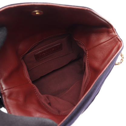 パリハンブルク マトラッセ 2WAY チェーンショルダーバッグ ウール レザー ネイビー ゴールド金具 シャネル バッグ CHANEL