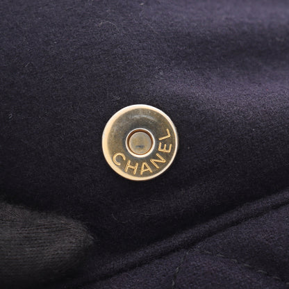 パリハンブルク マトラッセ 2WAY チェーンショルダーバッグ ウール レザー ネイビー ゴールド金具 シャネル バッグ CHANEL