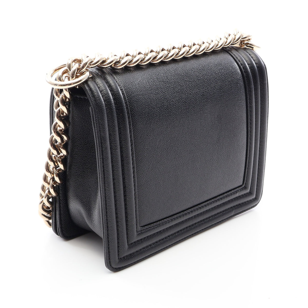 ボーイシャネル チェーンショルダーバッグ レザー ブラック ゴールド金具 シャネル バッグ CHANEL