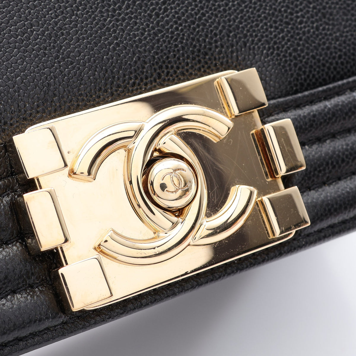 ボーイシャネル チェーンショルダーバッグ レザー ブラック ゴールド金具 シャネル バッグ CHANEL