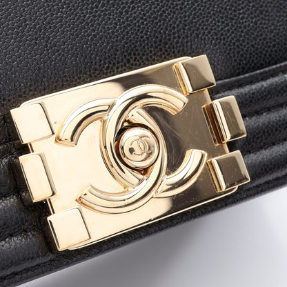 ボーイシャネル チェーンショルダーバッグ レザー ブラック ゴールド金具 シャネル バッグ CHANEL