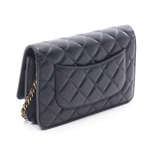 マトラッセ チェーンウォレット ラムスキン ブラック ゴールド金具 シャネル バッグ CHANEL