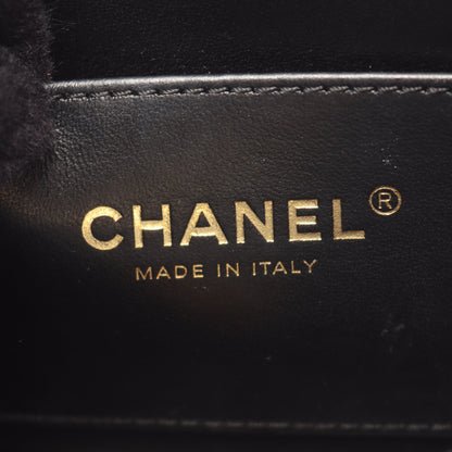 ミニ フラップ バッグ マトラッセ チェーンショルダーバッグ レザー ブラック ゴールド金具 シャネル バッグ CHANEL