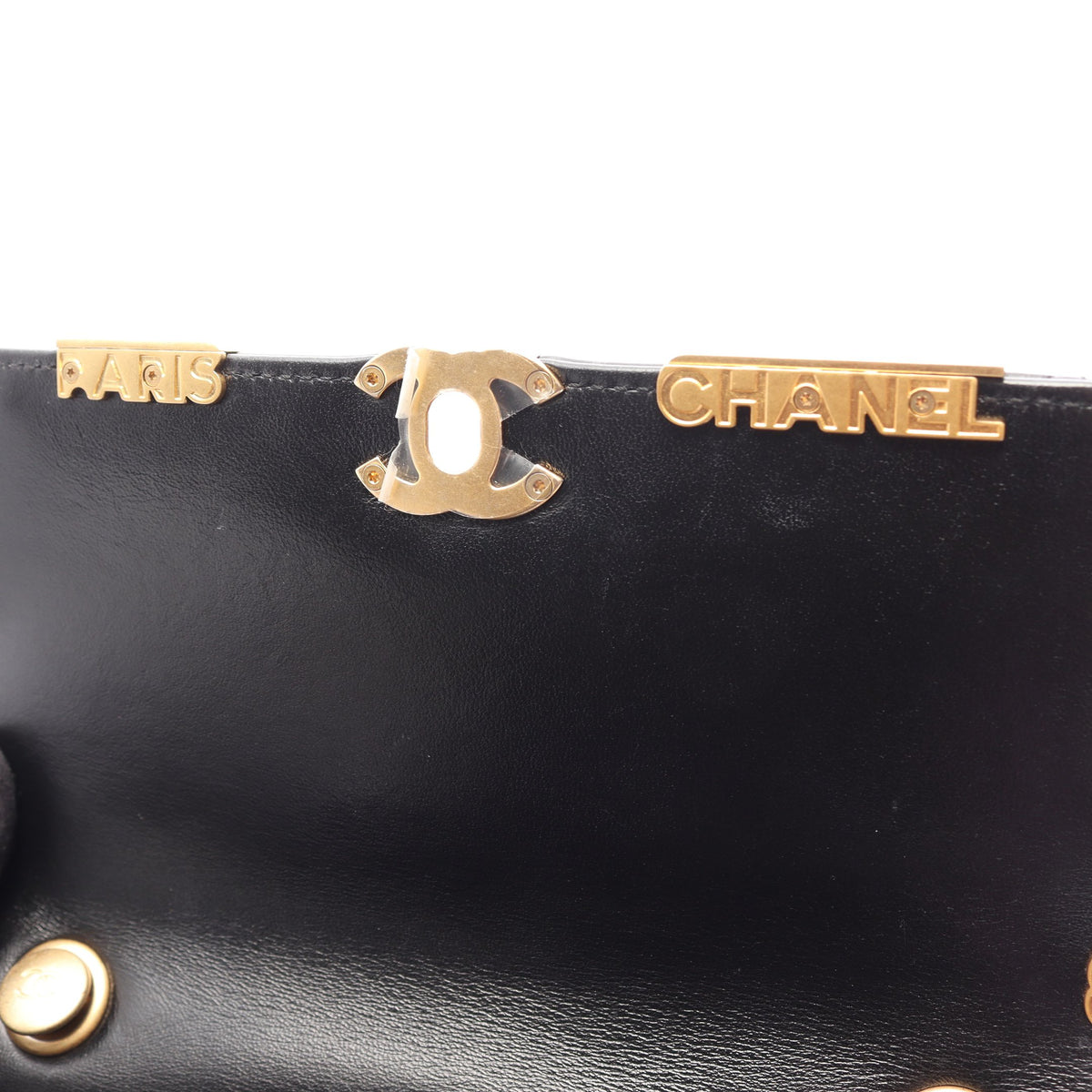 ミニ フラップ バッグ マトラッセ チェーンショルダーバッグ レザー ブラック ゴールド金具 シャネル バッグ CHANEL