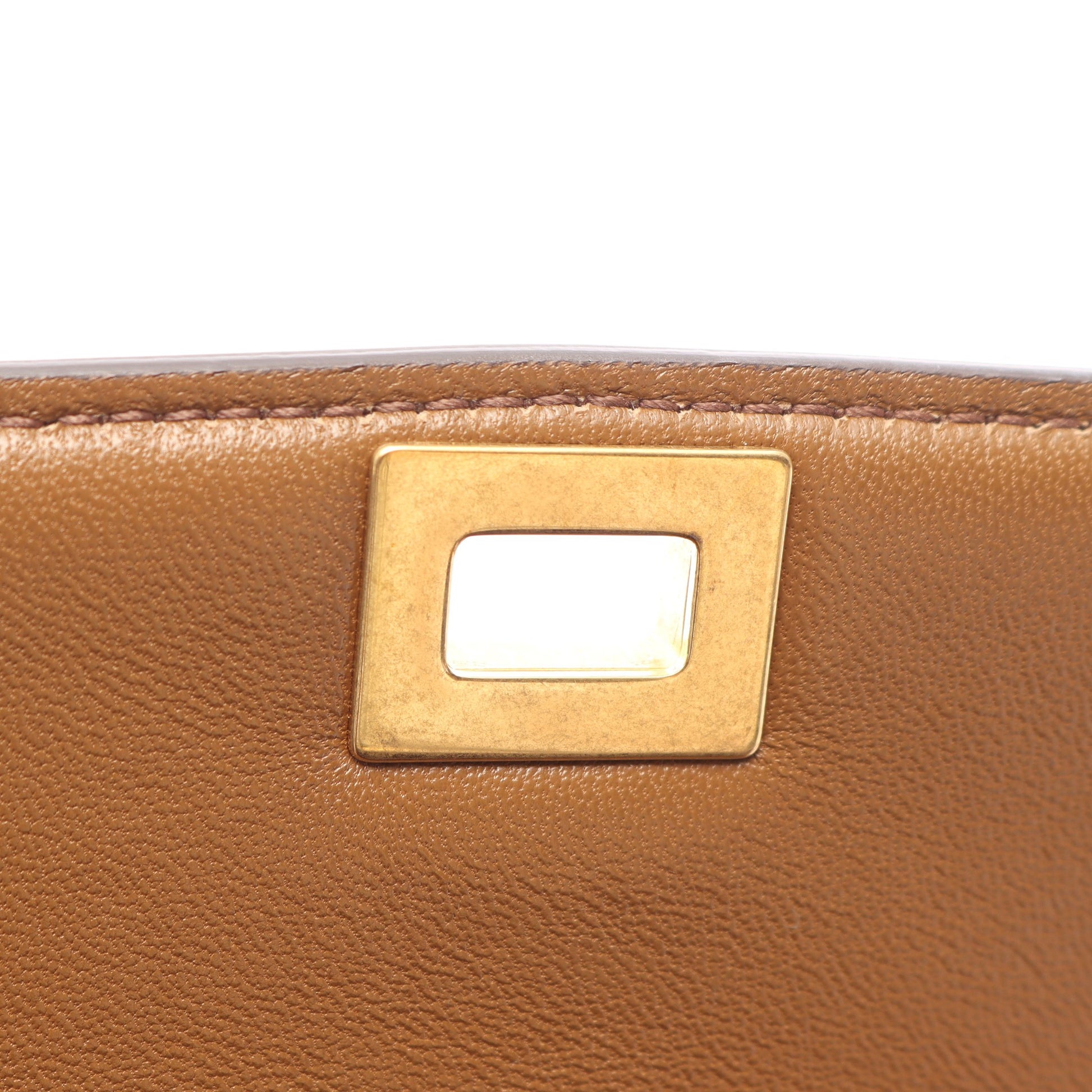 クラシックボックス スモール ショルダーバッグ レザー ブラウン セリーヌ バッグ CELINE