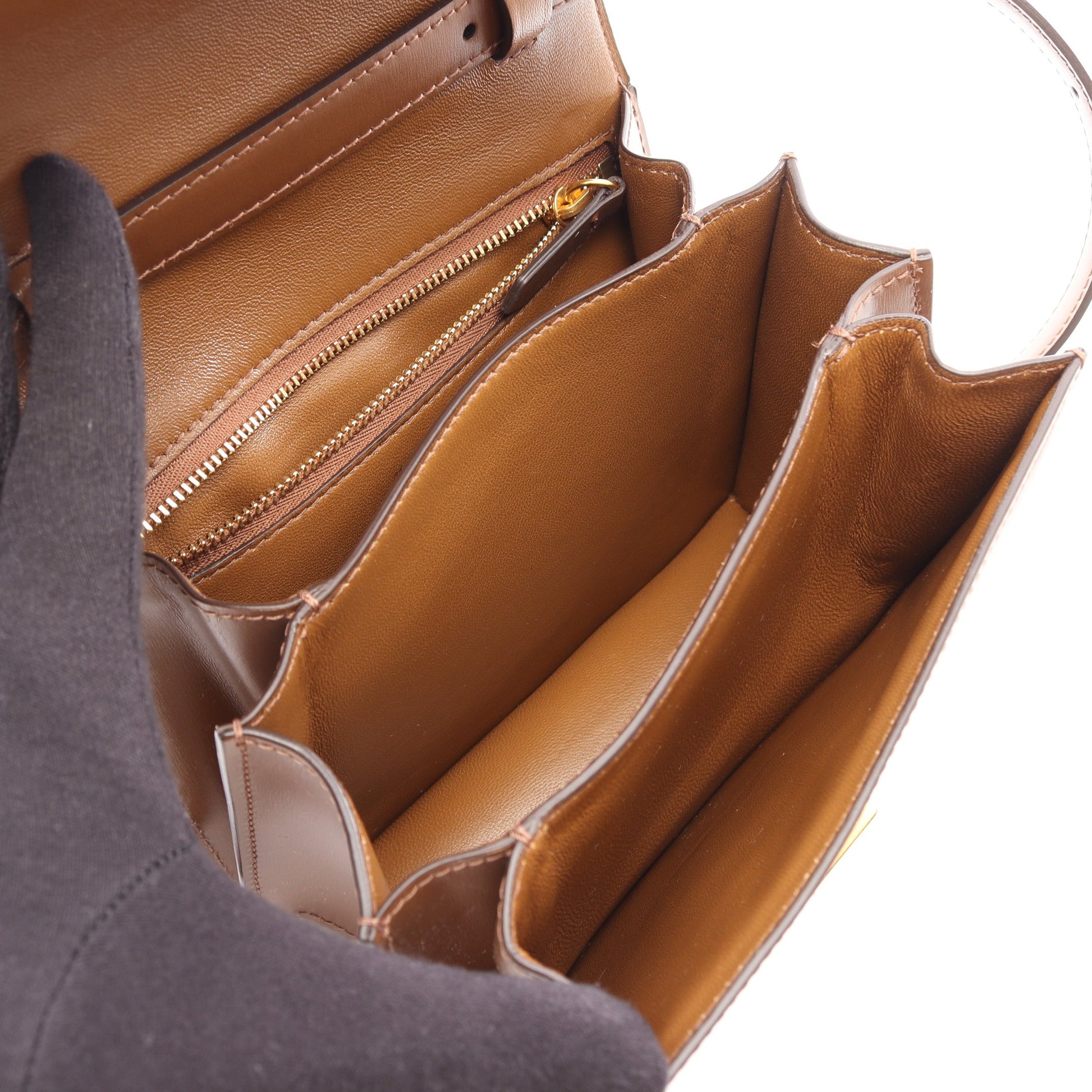 クラシックボックス スモール ショルダーバッグ レザー ブラウン セリーヌ バッグ CELINE