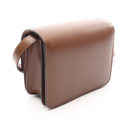 クラシックボックス スモール ショルダーバッグ レザー ブラウン セリーヌ バッグ CELINE