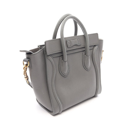 ラゲージ ナノショッパー 2WAY ハンドバッグ レザー グレー セリーヌ