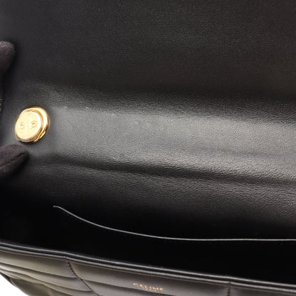 マトラッセ モノクローム チェーンショルダーバッグ レザー ブラック セリーヌ バッグ CELINE