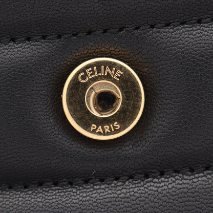 マトラッセ モノクローム チェーンショルダーバッグ レザー ブラック セリーヌ バッグ CELINE