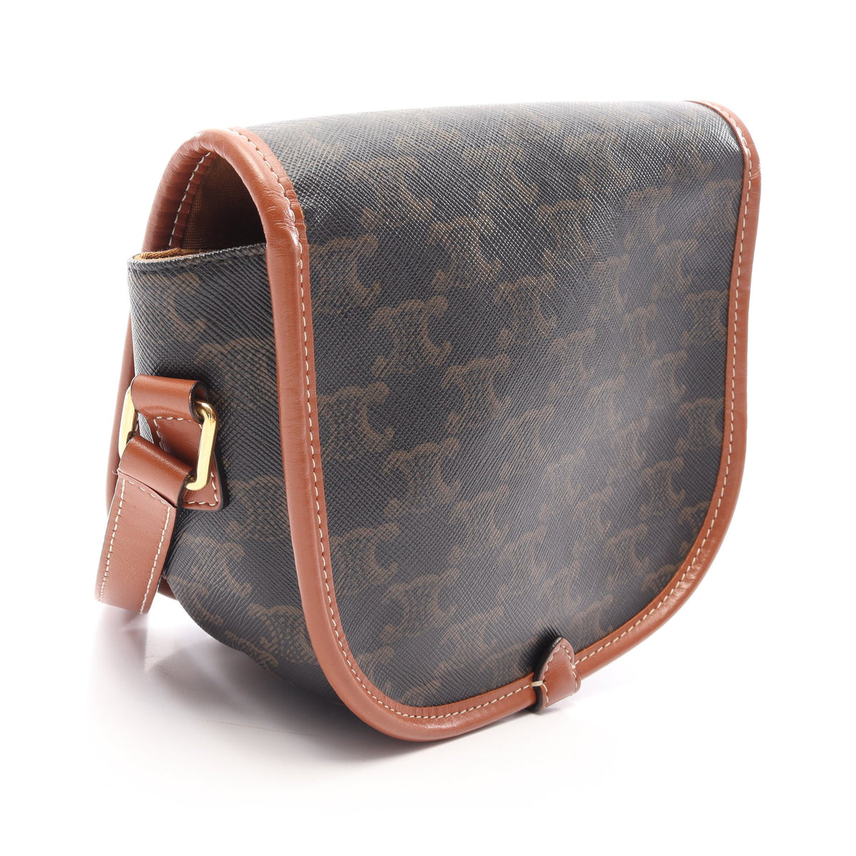 フォルコ ミディアムバッグ トリオンフ ショルダーバッグ PVC レザー ブラック ブラウン セリーヌ バッグ CELINE