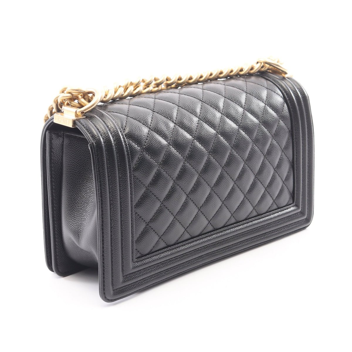 ボーイシャネル チェーンショルダーバッグ キャビアスキン ブラック ゴールド金具 シャネル バッグ CHANEL