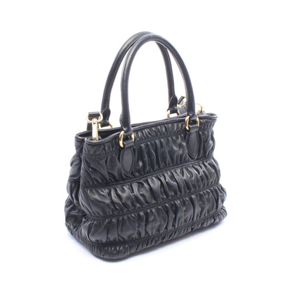 2WAY ハンドバッグ レザー ブラック プラダ バッグ PRADA