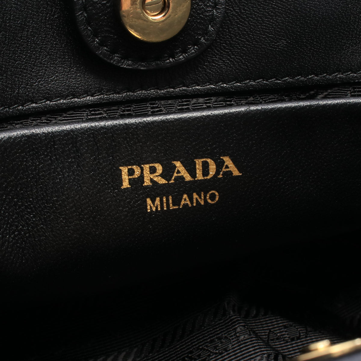 2WAY ハンドバッグ レザー ブラック プラダ バッグ PRADA