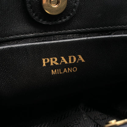 2WAY ハンドバッグ レザー ブラック プラダ バッグ PRADA