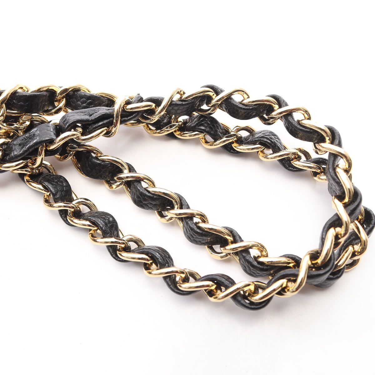 マトラッセ Wフラップ Wチェーンショルダーバッグ キャビアスキン ブラック ゴールド金具 シャネル バッグ CHANEL