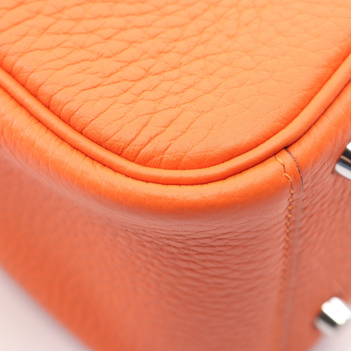 リンディ ミニ タンジェリン ショルダーバッグ トリヨンクレマンス オレンジ シルバー金具 G刻印 エルメス バッグ HERMES