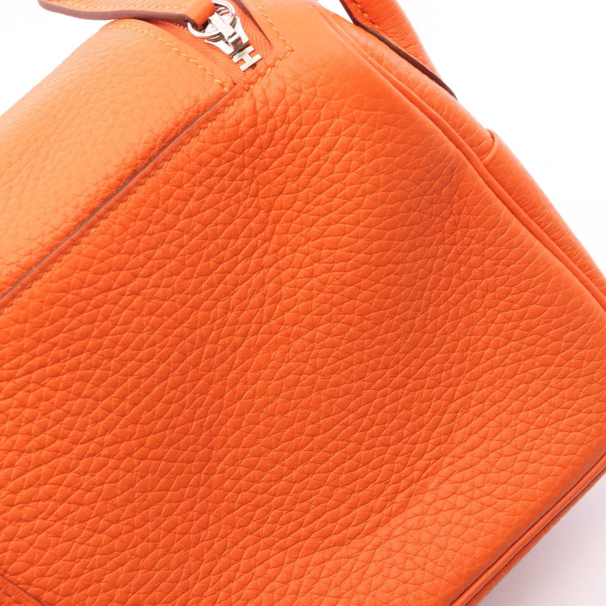 リンディ ミニ タンジェリン ショルダーバッグ トリヨンクレマンス オレンジ シルバー金具 G刻印 エルメス バッグ HERMES