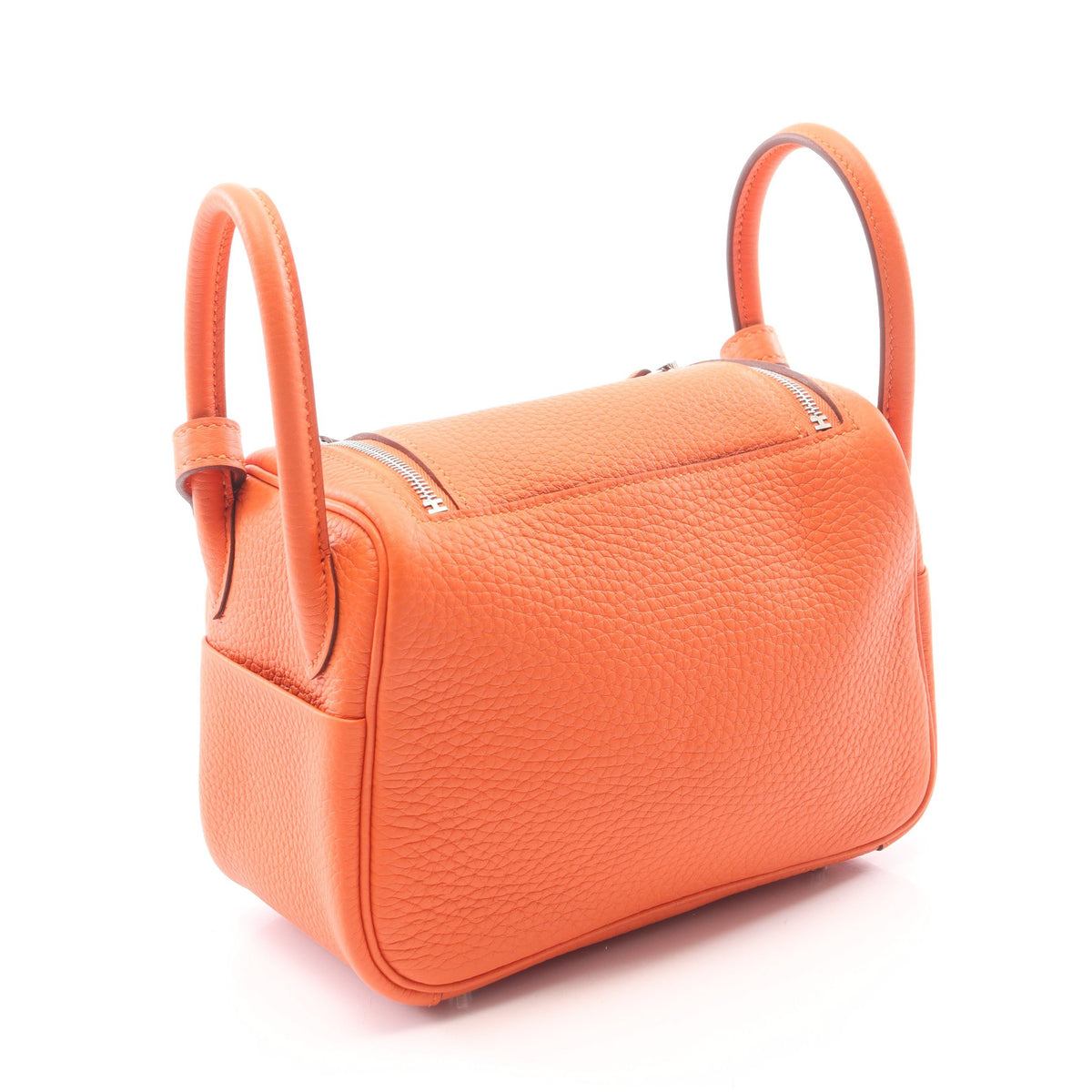 リンディ ミニ タンジェリン ショルダーバッグ トリヨンクレマンス オレンジ シルバー金具 G刻印 エルメス バッグ HERMES
