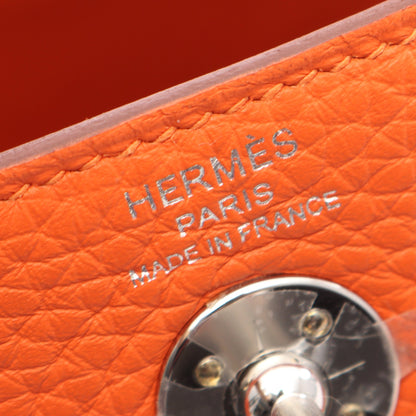 リンディ ミニ タンジェリン ショルダーバッグ トリヨンクレマンス オレンジ シルバー金具 G刻印 エルメス バッグ HERMES