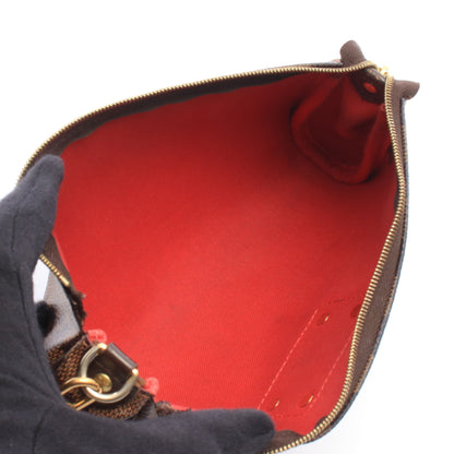エヴァ ダミエエベヌ 2WAY チェーンハンドバッグ PVC レザー ブラウン ルイヴィトン バッグ LOUIS VUITTON