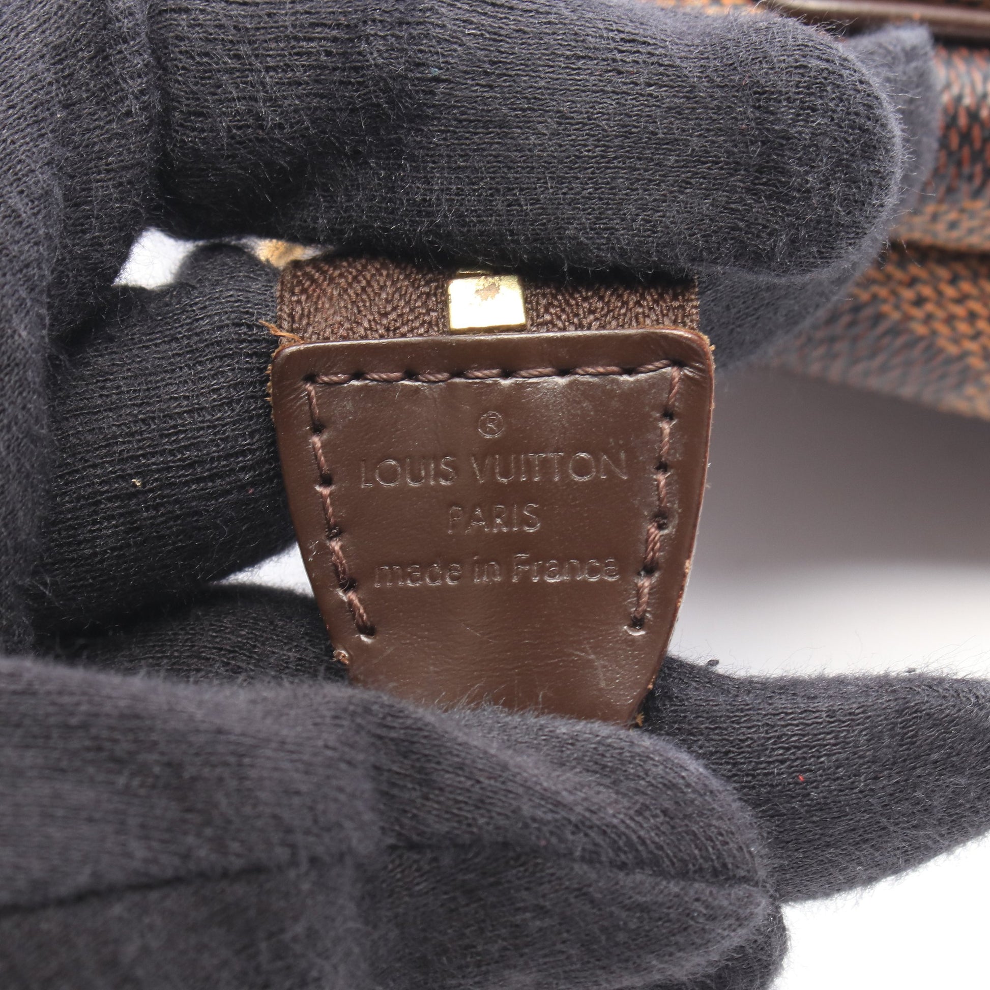 エヴァ ダミエエベヌ 2WAY チェーンハンドバッグ PVC レザー ブラウン ルイヴィトン バッグ LOUIS VUITTON