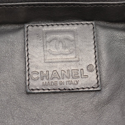 スポーツライン ハンドバッグ トートバッグ スエードファー ブラック シルバー金具 シャネル