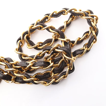 デカマトラッセ30 シングルフラップ Wチェーンショルダーバッグ ラムスキン ブラック ゴールド金具 シャネル バッグ CHANEL