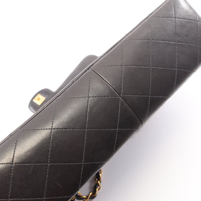 デカマトラッセ30 シングルフラップ Wチェーンショルダーバッグ ラムスキン ブラック ゴールド金具 シャネル バッグ CHANEL