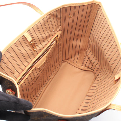ネヴァーフルMM モノグラム ショルダーバッグ トートバッグ PVC レザー ブラウン ルイヴィトン バッグ LOUIS VUITTON