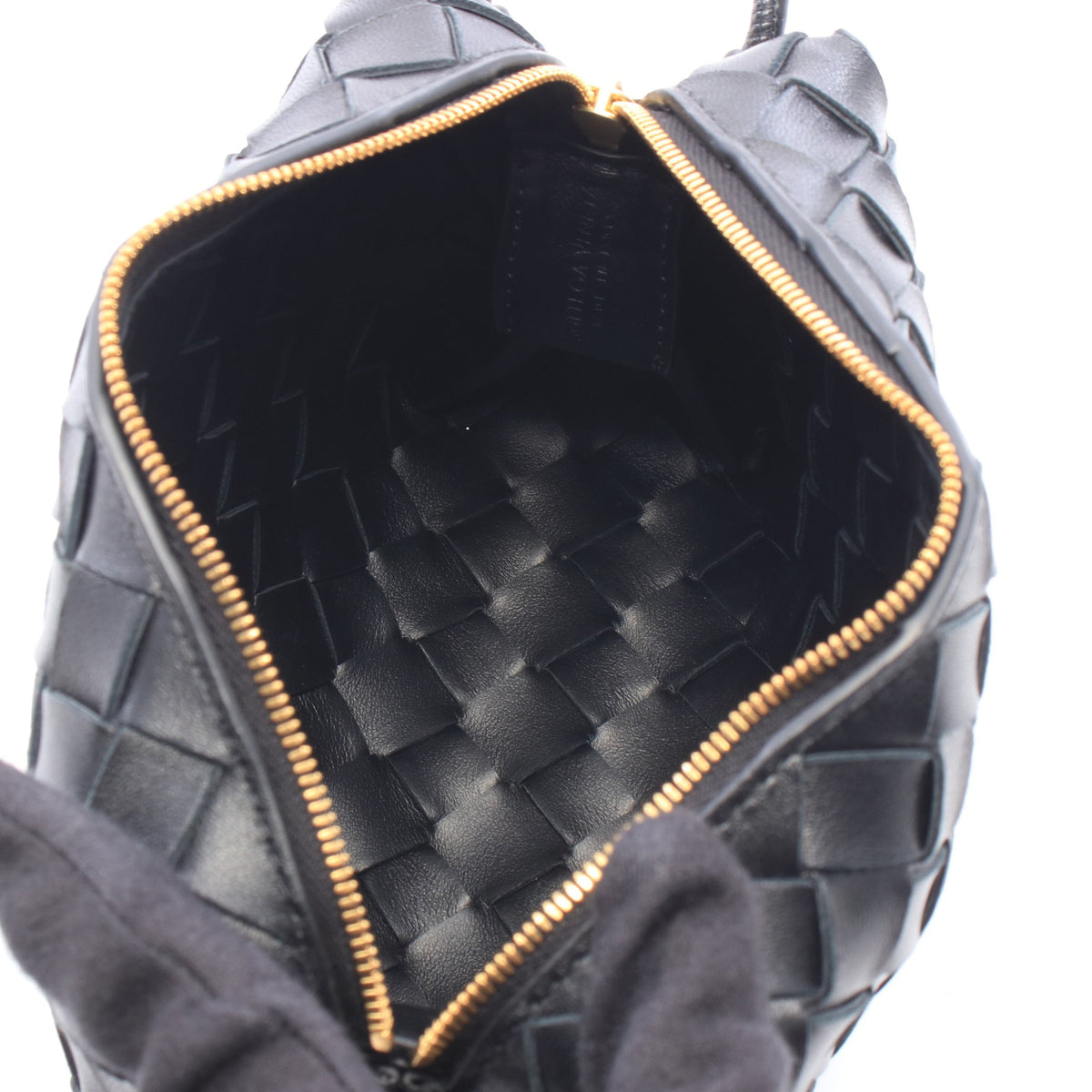 イントレチャート ミニ ループ カメラバッグ ショルダーバッグ レザー ブラック ボッテガヴェネタ バッグ BOTTEGA VENETA