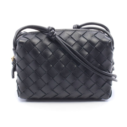 イントレチャート ミニ ループ カメラバッグ ショルダーバッグ レザー ブラック ボッテガヴェネタ バッグ BOTTEGA VENETA