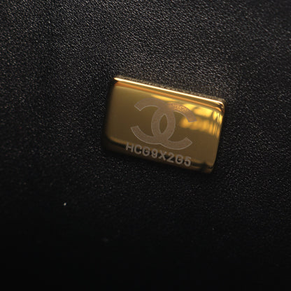 マトラッセ Wフラップ 宇宙アイコン Wチェーンショルダーバッグ ラムスキン ブラック ゴールド金具 シャネル バッグ CHANEL