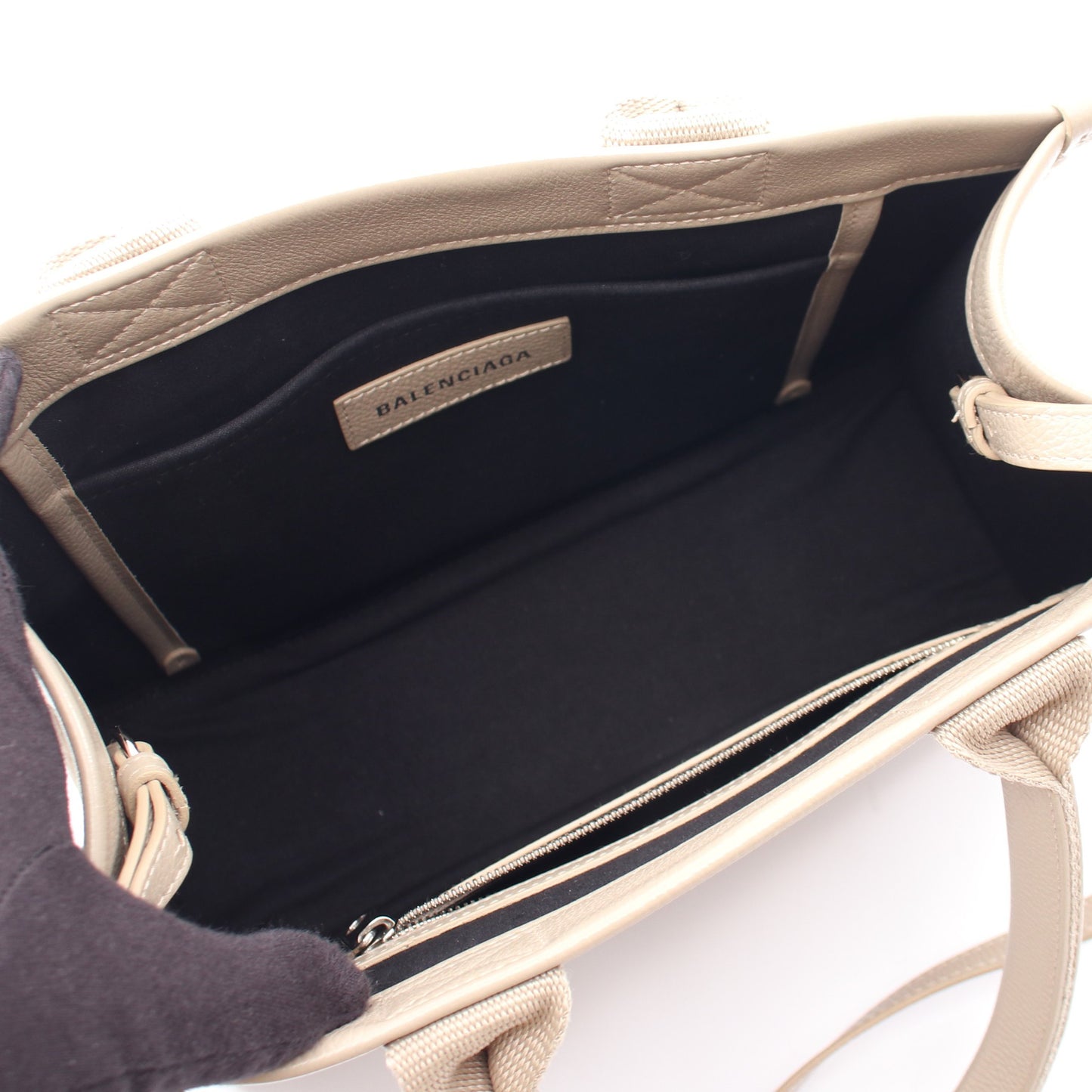 HARDWARE TOTE S 2WAY ハンドバッグ トートバッグ レザー ベージュ バレンシアガ